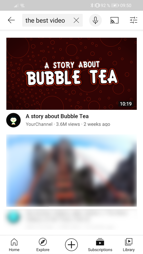Bubbles Thumbnail Example Mobile